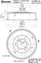 BREMBO 14A67610 - TAMBOR DE FRENO