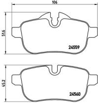 BREMBO P06062 - PASTILLA DE FRENO