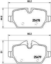 BREMBO P06080 - PASTILLA DE FRENO