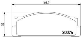 BREMBO P23002 - PASTILLA DE FRENO