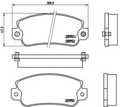 BREMBO P23013 - PASTILLA DE FRENO