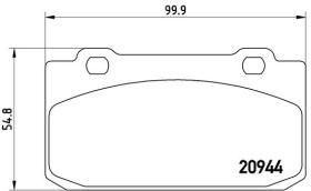 BREMBO P23027 - PASTILLA DE FRENO