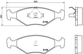 BREMBO P23040 - PASTILLA DE FRENO