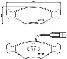 BREMBO P23056 - PASTILLA DE FRENO