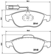 BREMBO P23075 - PASTILLA DE FRENO