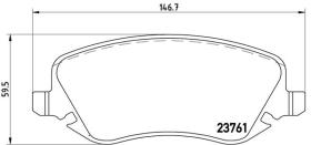 BREMBO P23088 - PASTILLA DE FRENO