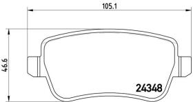 BREMBO P23102 - PASTILLA DE FRENO