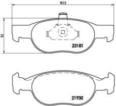 BREMBO P23125 - PASTILLA DE FRENO