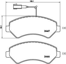 BREMBO P23136 - PASTILLA DE FRENO