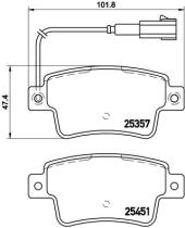 BREMBO P23142 - PASTILLA DE FRENO