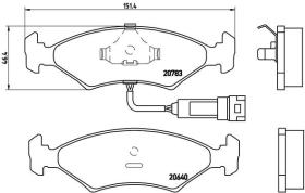 BREMBO P24012 - PASTILLA DE FRENO DELANT. FORD