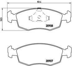 BREMBO P24019 - PASTILLA DE FRENO