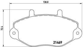 BREMBO P24033 - PASTILLA DE FRENO