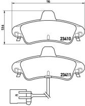 BREMBO P24038 - PASTILLA DE FRENO