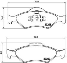 BREMBO P24054 - PASTILLA DE FRENO