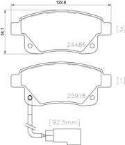 BREMBO P24066 - PASTILLA DE FRENO