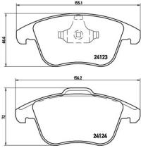 BREMBO P24076 - PASTILLA DE FRENO