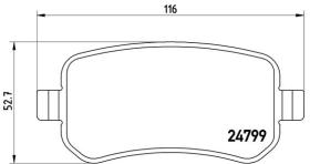 BREMBO P24080 - PASTILLA DE FRENO