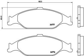 BREMBO P24082 - PASTILLA DE FRENO