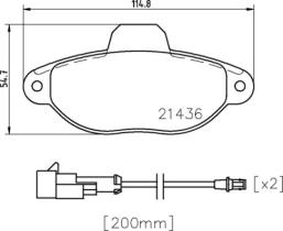 BREMBO P24147 - PASTILLA DE FRENO