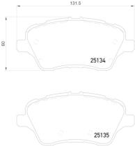 BREMBO P24151 - PASTILLA DE FRENO