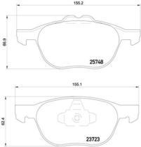 BREMBO P24158 - PASTILLA DE FRENO