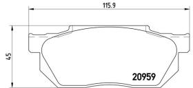 BREMBO P28006 - PASTILLA DE FRENO