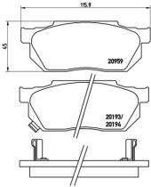 BREMBO P28008 - PASTILLA DE FRENO