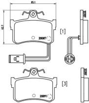 BREMBO P28015 - PASTILLA DE FRENO