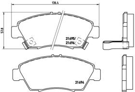 BREMBO P28023 - PASTILLA DE FRENO