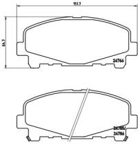 BREMBO P28043 - PASTILLA DE FRENO