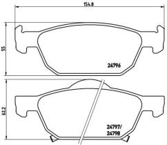 BREMBO P28044 - PASTILLA DE FRENO