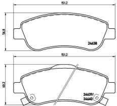 BREMBO P28045 - PASTILLA DE FRENO