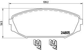 BREMBO P28049 - PASTILLA DE FRENO