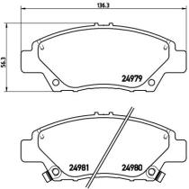 BREMBO P28050 - PASTILLA DE FRENO