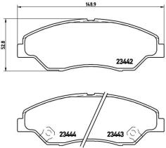 BREMBO P30015 - PASTILLA DE FRENO