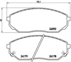 BREMBO P30019 - PASTILLA DE FRENO