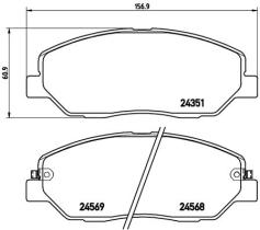 BREMBO P30036 - PASTILLA DE FRENO