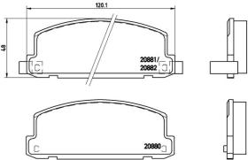 BREMBO P34002 - PASTILLA DE FRENO