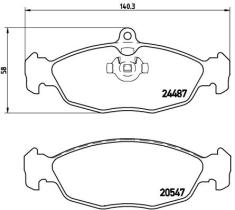 BREMBO P36017 - PASTILLA DE FRENO