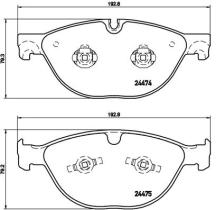 BREMBO P36025 - PASTILLA DE FRENO