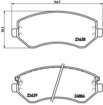 BREMBO P37007 - PASTILLA DE FRENO