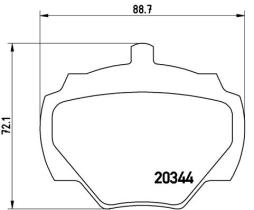 BREMBO P44001 - PASTILLA DE FRENO