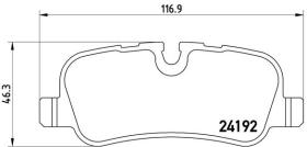 BREMBO P44019 - PASTILLA DE FRENO