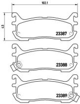 BREMBO P49021 - PASTILLA DE FRENO