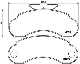 BREMBO P50021 - PASTILLA DE FRENO