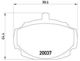 BREMBO P52001 - PASTILLA DE FRENO