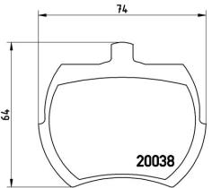 BREMBO P52002 - PASTILLA DE FRENO