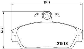 BREMBO P52015 - PASTILLA DE FRENO