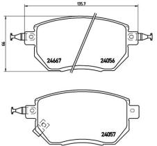 BREMBO P56051 - PASTILLA DE FRENO